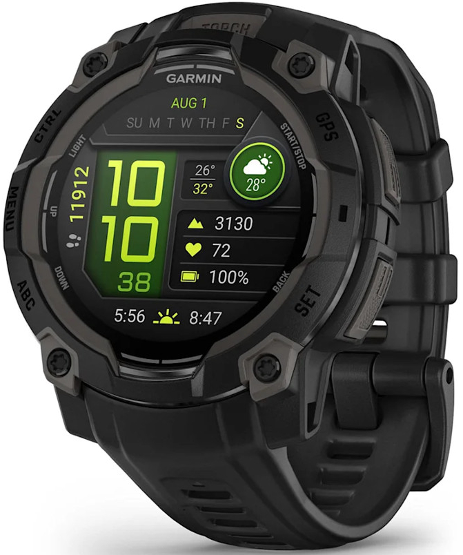 Смарт-часы Garmin Instinct 3, 45mm, AMOLED, Black Bezel with Black Band (010-02936-00) - Фото 1