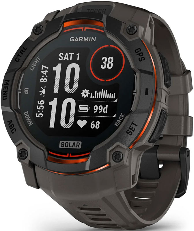 Смарт-часы Garmin Instinct 3, 50mm, Solar, Black Bezel with Charcoal Band (010-02935-00) - Фото 1