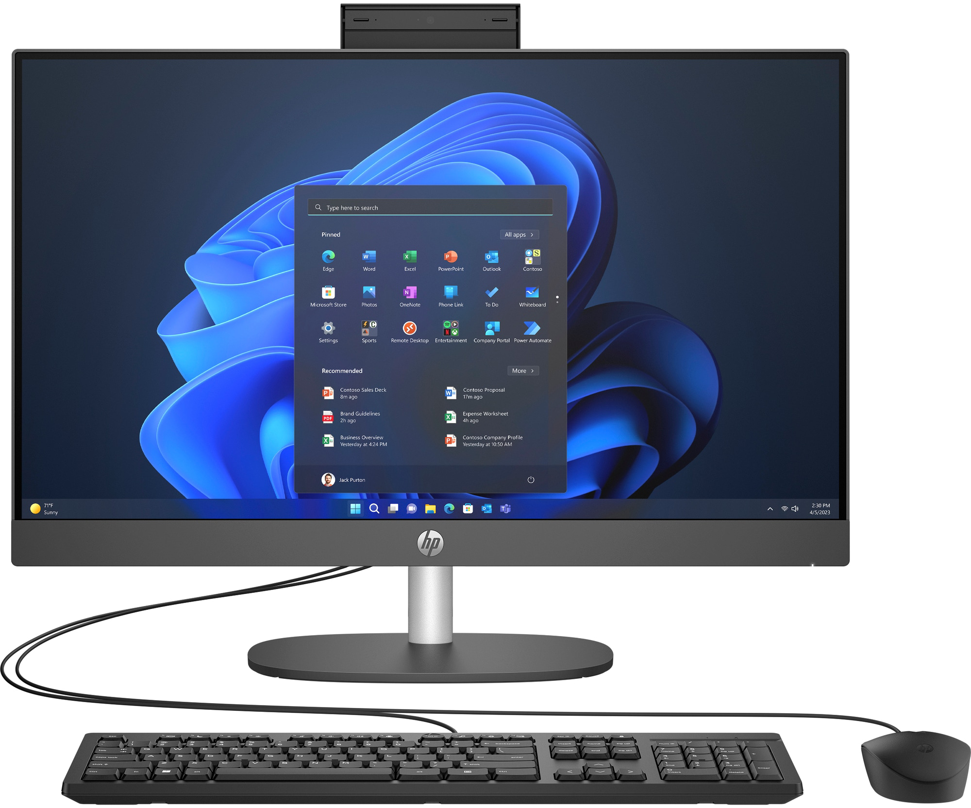 Компьютер-моноблок HP ProOne 240 G10 (9H6K4ET) - Фото 1