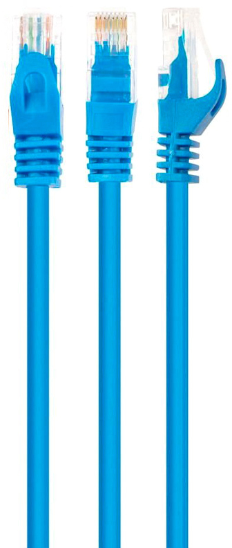 Кабель патч-корд Kingda Cat.5e 2m Blue (PAUT3200-CU-BL) - Фото 1