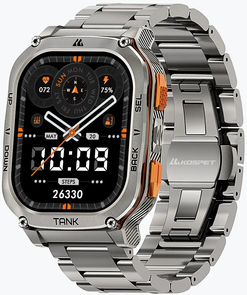 Смарт-годинник KOSPET TANK M3 ULTRA SE Silver - Фото 1