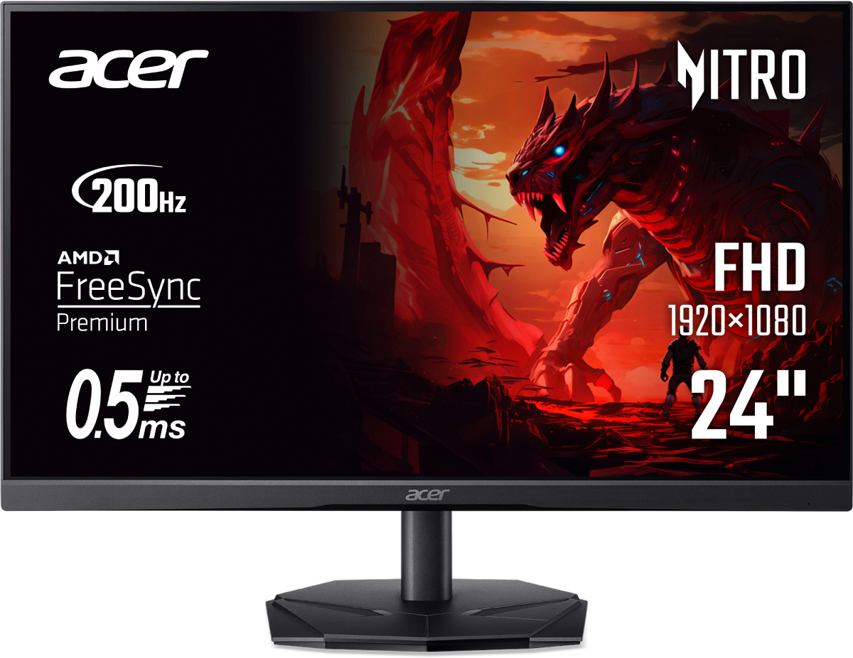 Монитор игровой Acer Nitro KG241YX3bip (UM.QX1EE.312) Black - Фото 1