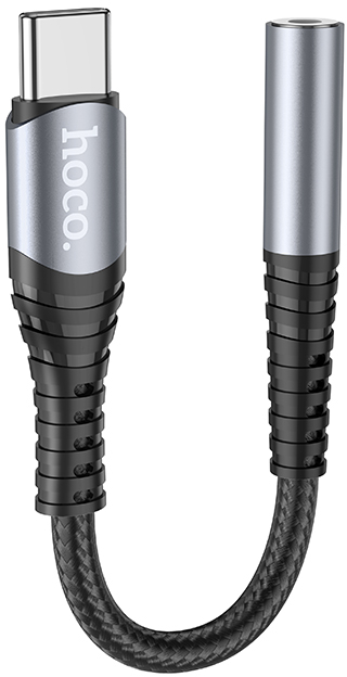 Кабель синхронизации данных HOCO LS33 Type-C Digital 3.5 Metal Gray (6931474761163) - Фото 1