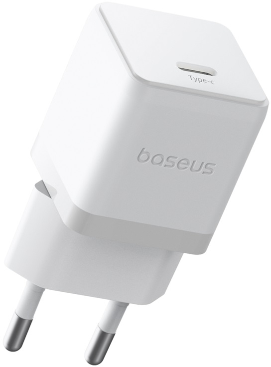Сетевое зарядное устройство Baseus Palm Fast Charger 1C 20W EU Moon White (P10111602213-00) - Фото 1