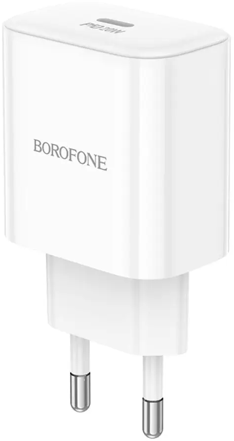 Сетевое зарядное устройство BOROFONE BA81A PD20W charger(EU) White (6941991108181) - Фото 1