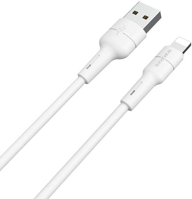 Кабель синхронизации данных BOROFONE BX30 USB to iP 2.4A 1m White (6931474706874) - Фото 1