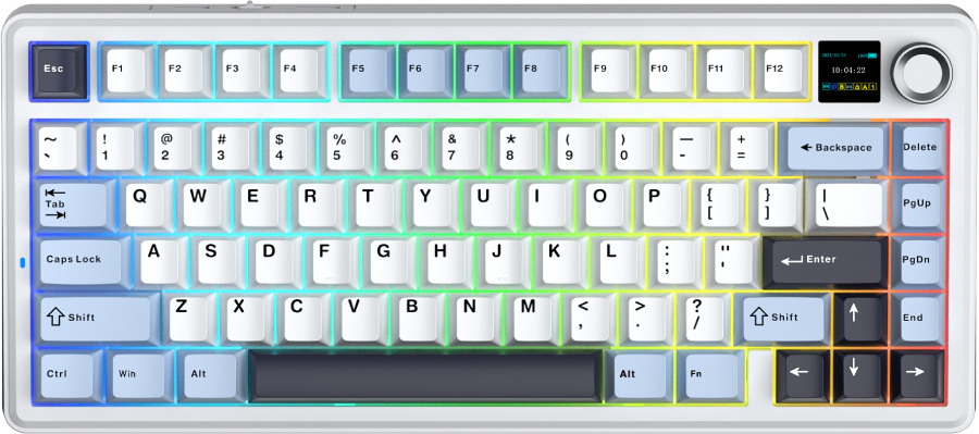 Клавиатура беспроводная Aula F75 MAX Wireless Gasket Keyboard Reaper switch, White (6978080501158) - Фото 1