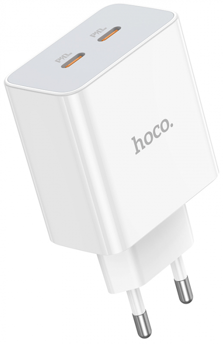 Сетевое зарядное устройство HOCO C108A Leader PD35W dual port(2C) charger White (6931474784438) - Фото 1