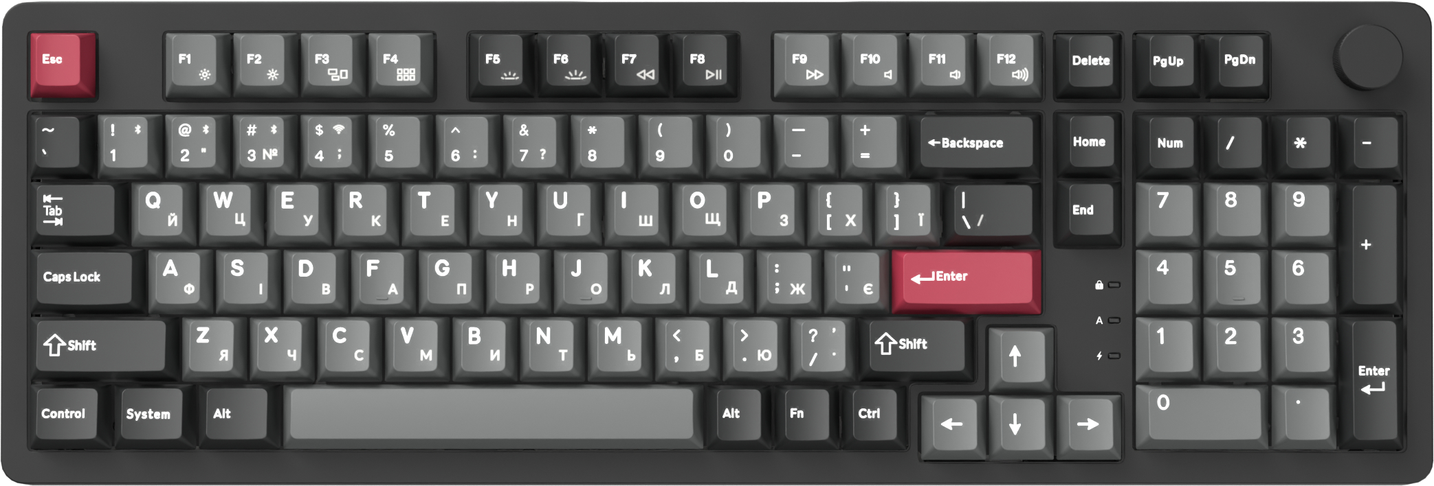 Клавиатура беспроводная игровая GamePro Asgard Drakkar Keychron Super Black (MK305BK) - Фото 1