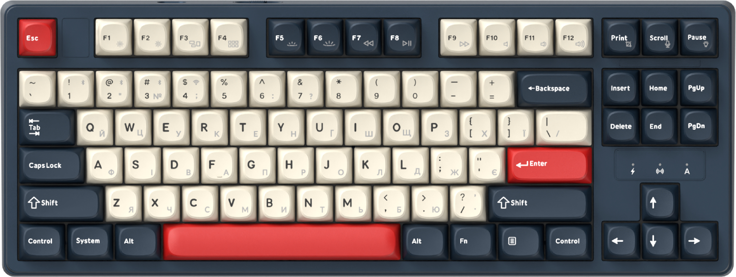 Клавиатура беспроводная игровая GamePro Asgard Ragnar Keychron Super Blue (MK285BL) - Фото 1