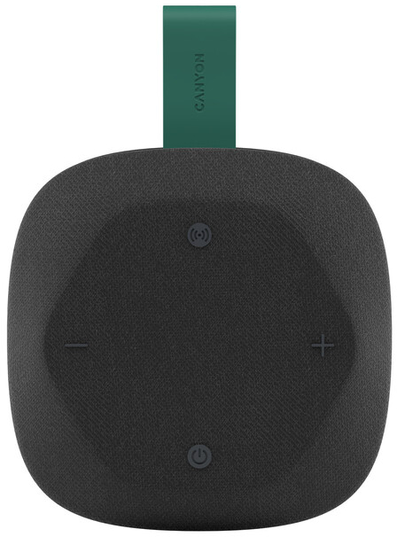 Портативная акустика Canyon HEXAGON 10 TWS 8W IPX5 Black Green (CNE-CBTSP10BG) - Фото 1