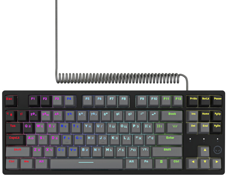 Клавиатура проводная игровая Lorgar Azar 514TKL EN/UA Mechanical RGB Black (LRG-GK514TKL-BK-UA) - Фото 1