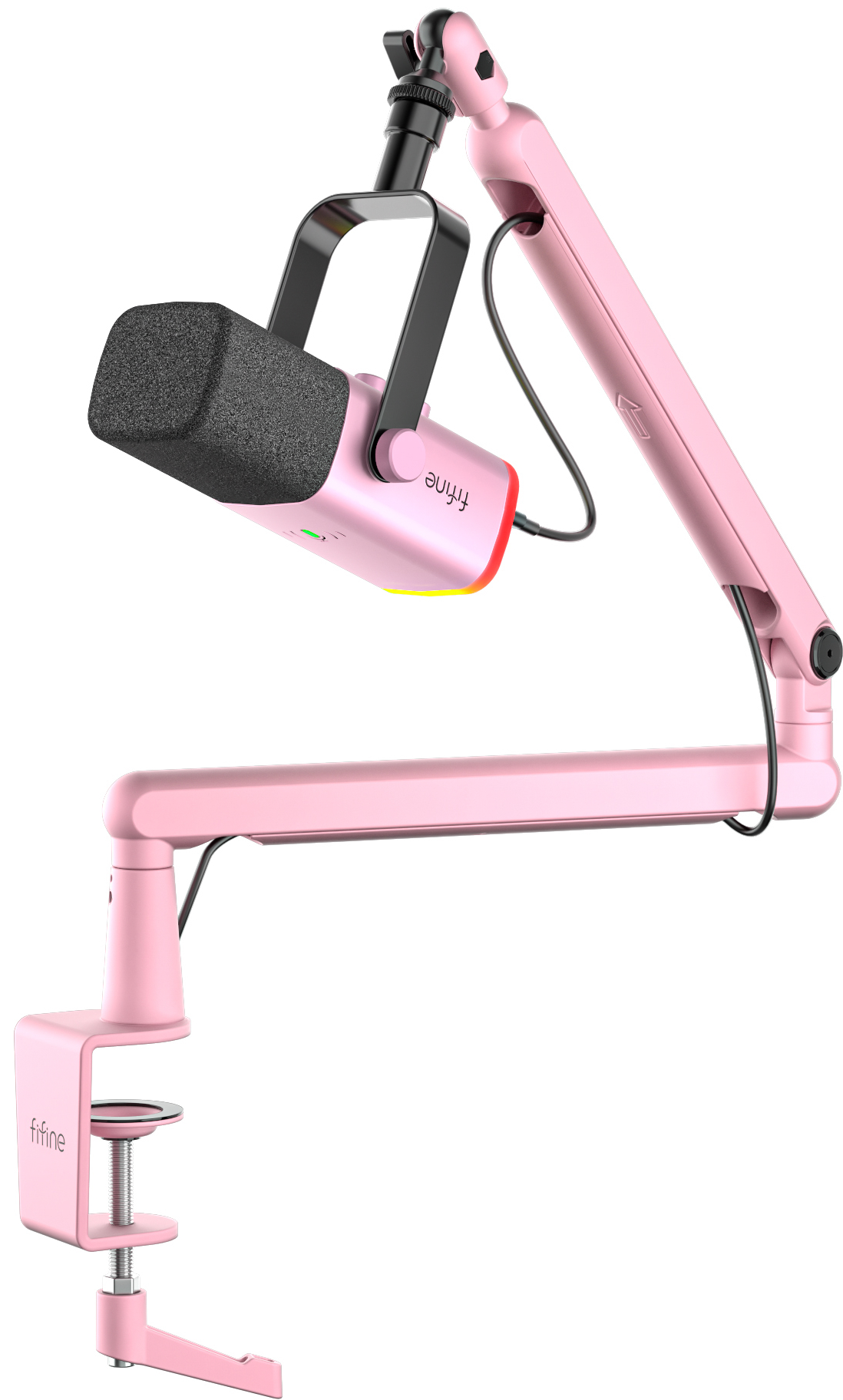 Микрофон для компьютера проводной Fifine TAM8P USB/XLR Pink - Фото 1