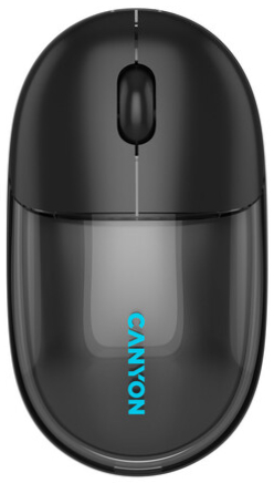 Мышь беспроводная Canyon OnClick 24 Dual-mode Silent Transparent/Black (CNS-CMSW24B) - Фото 1