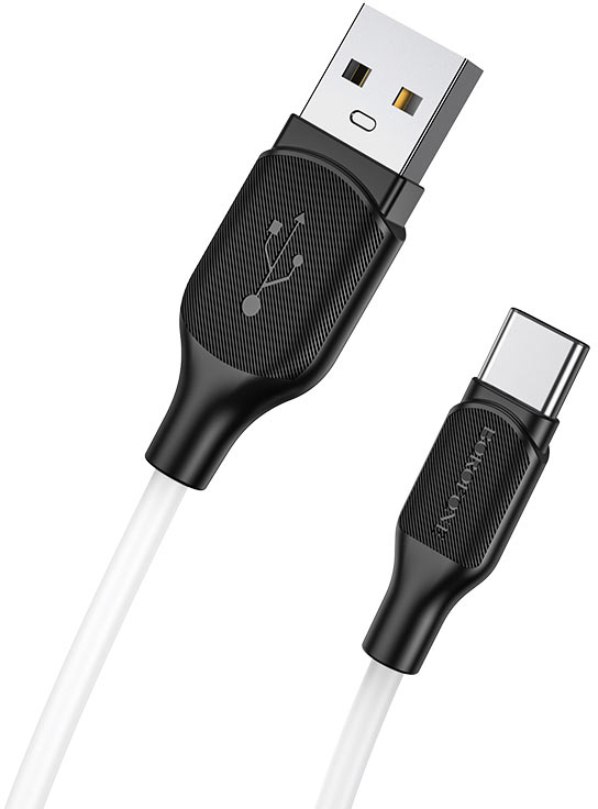 Кабель синхронізації даних BOROFONE BX42 USB to Type-C 3A, 1m White (6931474736772) - Фото 1