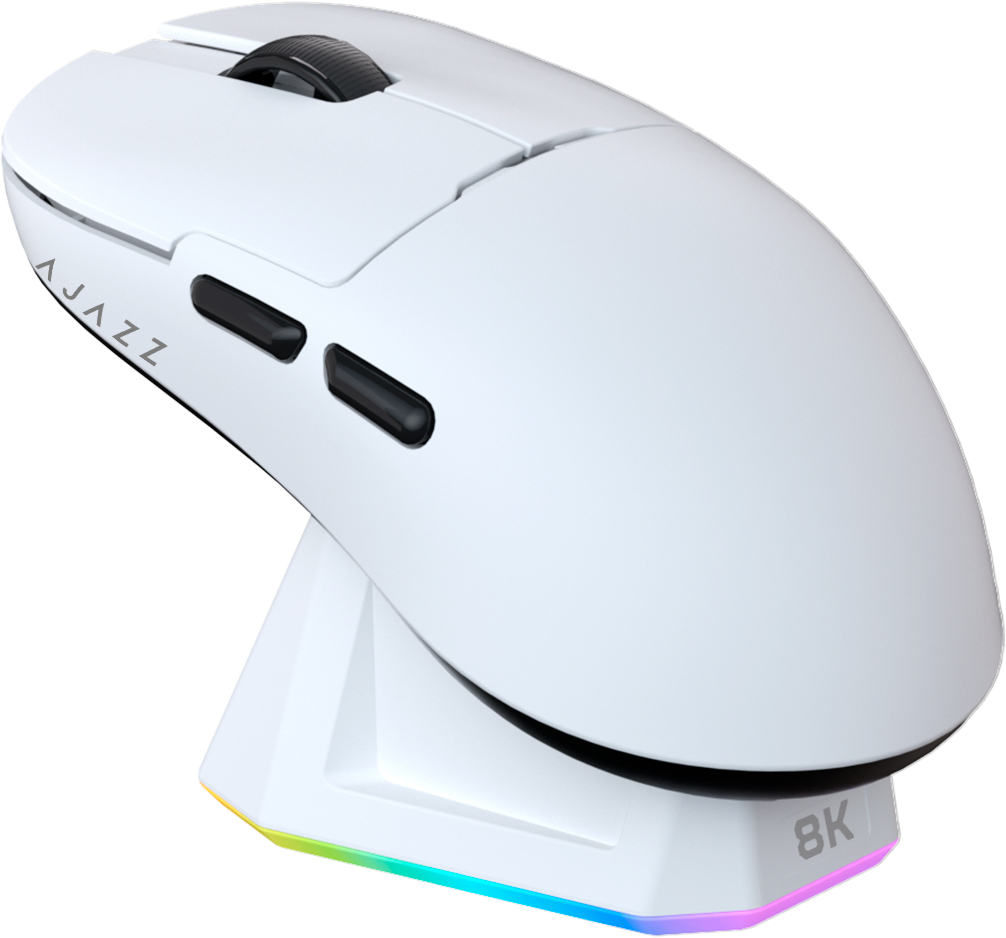Миша бездротова ігрова Ajazz AJ159PRO -3 Mod-White-Pixart 3395-8K (AJ159-PRO-W) - Фото 1