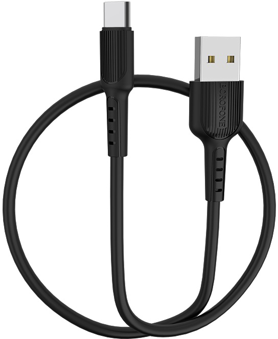 Кабель синхронизации данных BOROFONE BX16 USB to Type-C 2A, 1m Black (6957531099475) - Фото 1