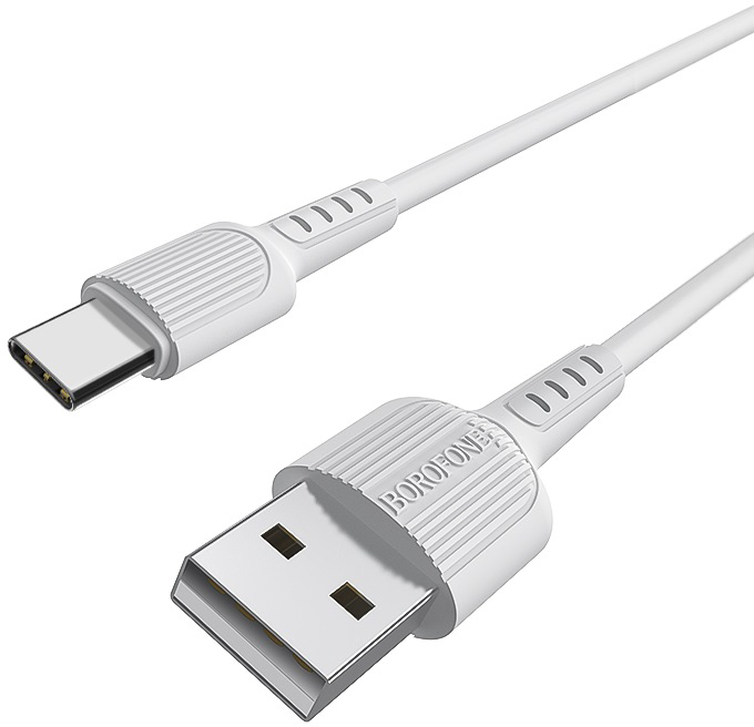 Кабель синхронизации данных BOROFONE BX16 USB to Type-C 2A, 1m White (6957531099468) - Фото 1