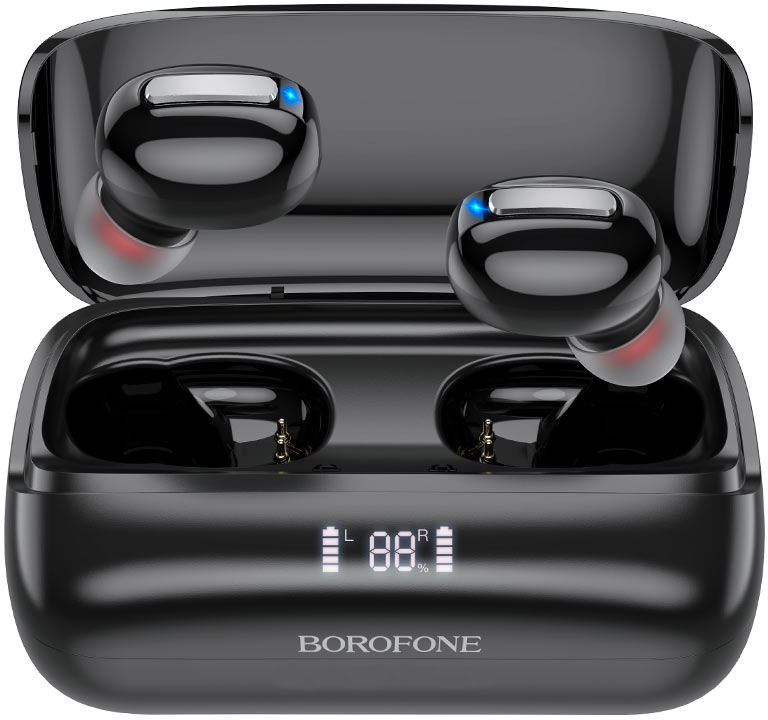 Наушники вкладыши беспроводные TWS BOROFONE BE55 Perfect wireless Black (6931474753687) - Фото 1
