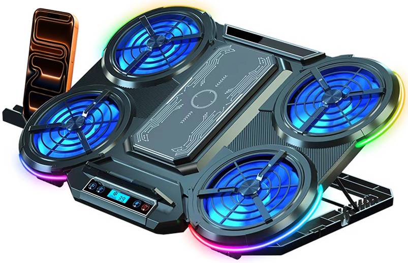 Купити Підставка під ноутбук охолоджуюча Dyxon MEGAFREEZE 19 Gaming PRO SEMICONDUCTOR RGB Black (DXNMGFGPS19B) - Фото 1 Підставка під ноутбук охолоджуюча Dyxon MEGAFREEZE 19 Gaming PRO SEMICONDUCTOR RGB Black (DXNMGFGPS19B) - Фото 1