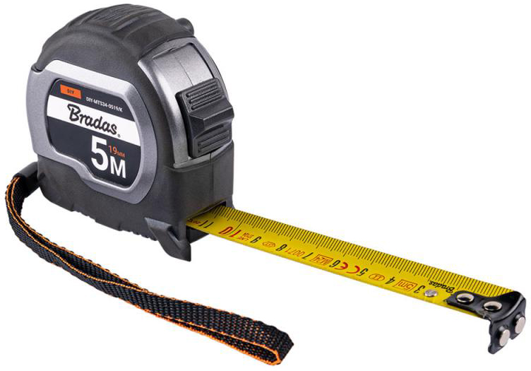 Купити Рулетка BRADAS COAL soft 5 м/19 мм (DIY-MTS34-0519/K) - Фото 1 Рулетка BRADAS COAL soft 5 м/19 мм (DIY-MTS34-0519/K) - Фото 1