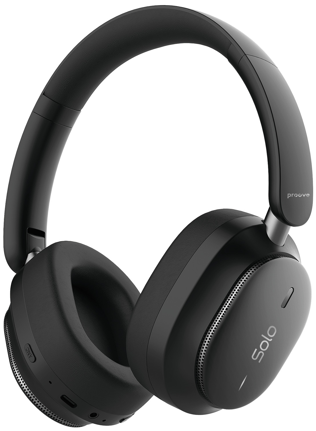 Наушники накладные беспроводные Proove Solo with ANC (APP) Black (HPSL0001AP01) - Фото 1