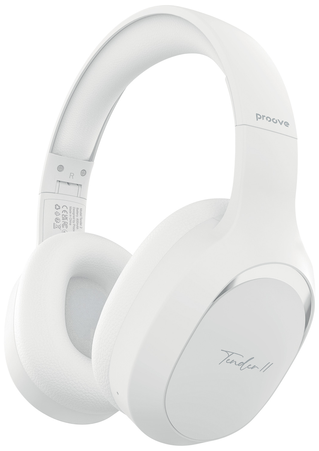 Наушники полноразмерные беспроводные Proove Tender 2 (APP) white (HPTR2001AP02) - Фото 1