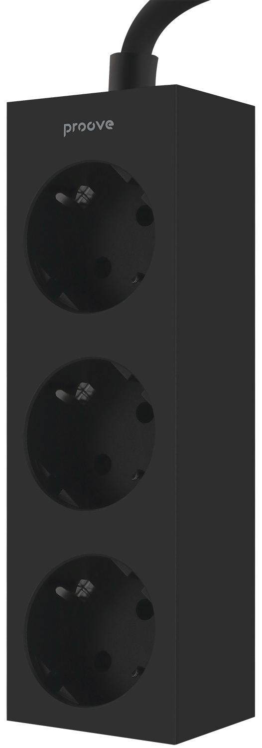 Мережевий фільтр Proove Magnet Strip (3xAC) 1.6m Black (PSMS25000001) - Фото 1