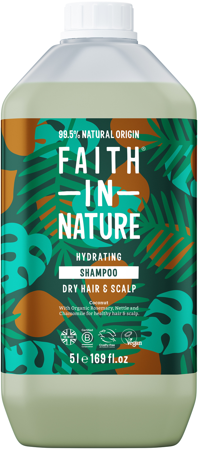 Шампунь жіночий Faith In Nature Натуральний з кокосом 5 л (6.50350) - Фото 1
