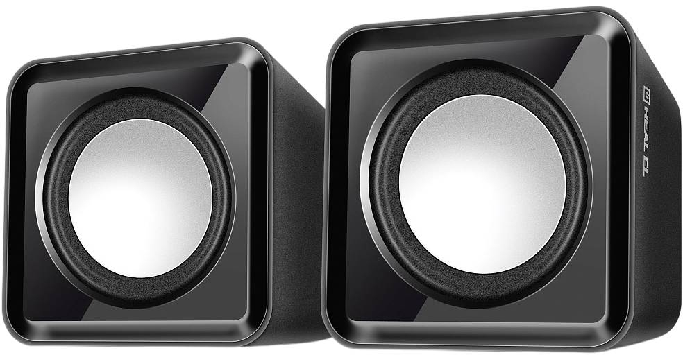 Комп'ютерна акустика компактна 2.0 REAL-EL S-10 Black (EL121100020) - Фото 1