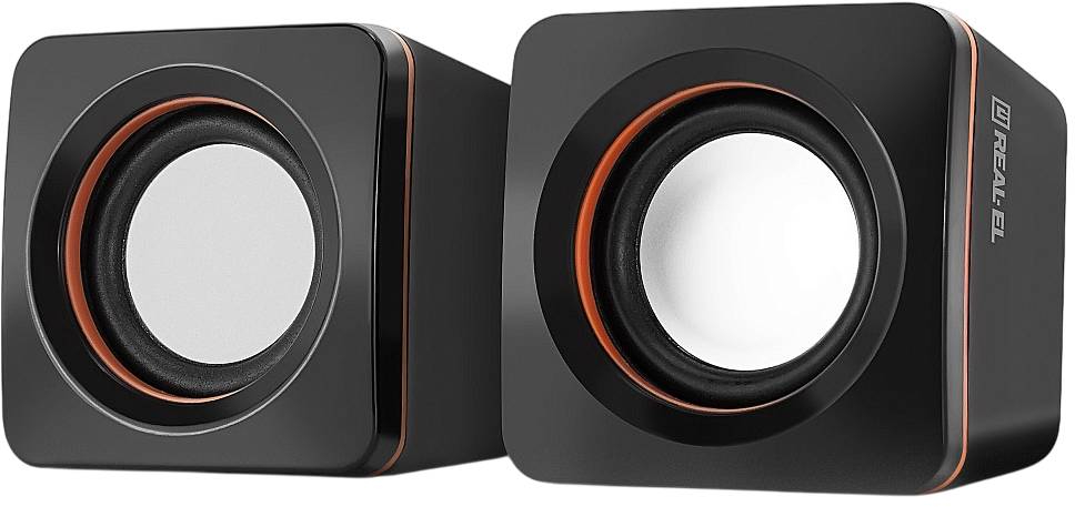 Комп'ютерна акустика компактна 2.0 REAL-EL S-13 Black (EL121100021) - Фото 1