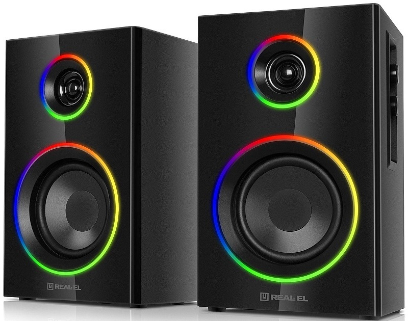 Компьютерная акустика компактная 2.0 REAL-EL S-410 Black (EL121200016) - Фото 1