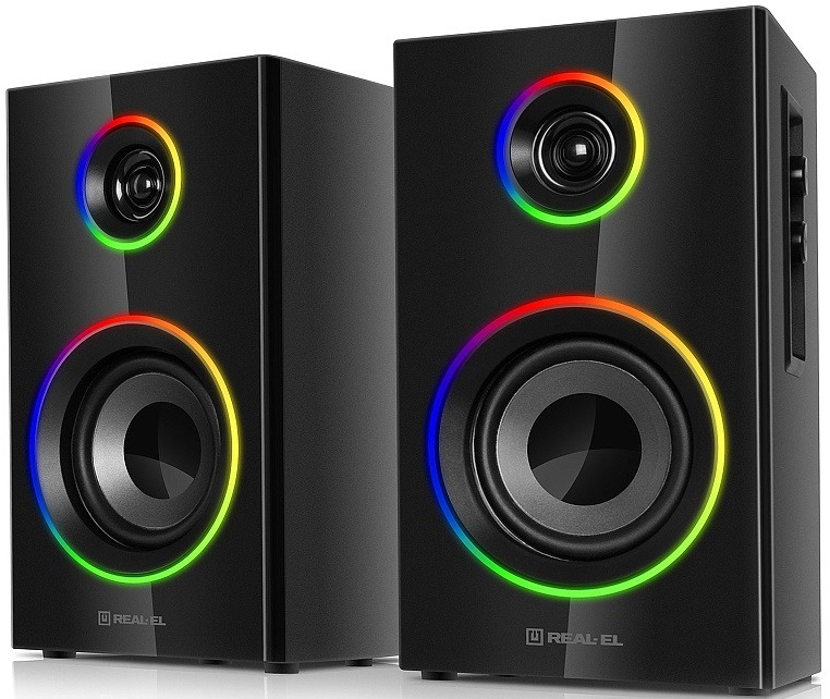 Компьютерная акустика компактная 2.0 REAL-EL S-415 Black (EL121200017) - Фото 1