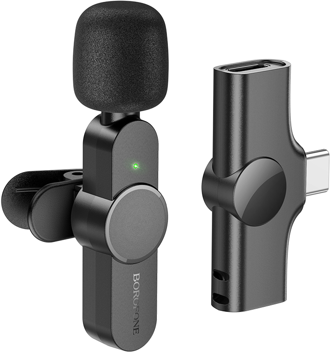 Мікрофон для смартфона BOROFONE BFK12 Type-C Black (6941991106392) - Фото 1