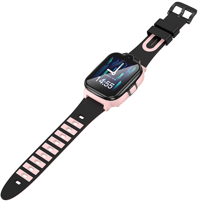 Дитячий годинник HOCO Y104 4G Pink (6942007646376) - Фото 1