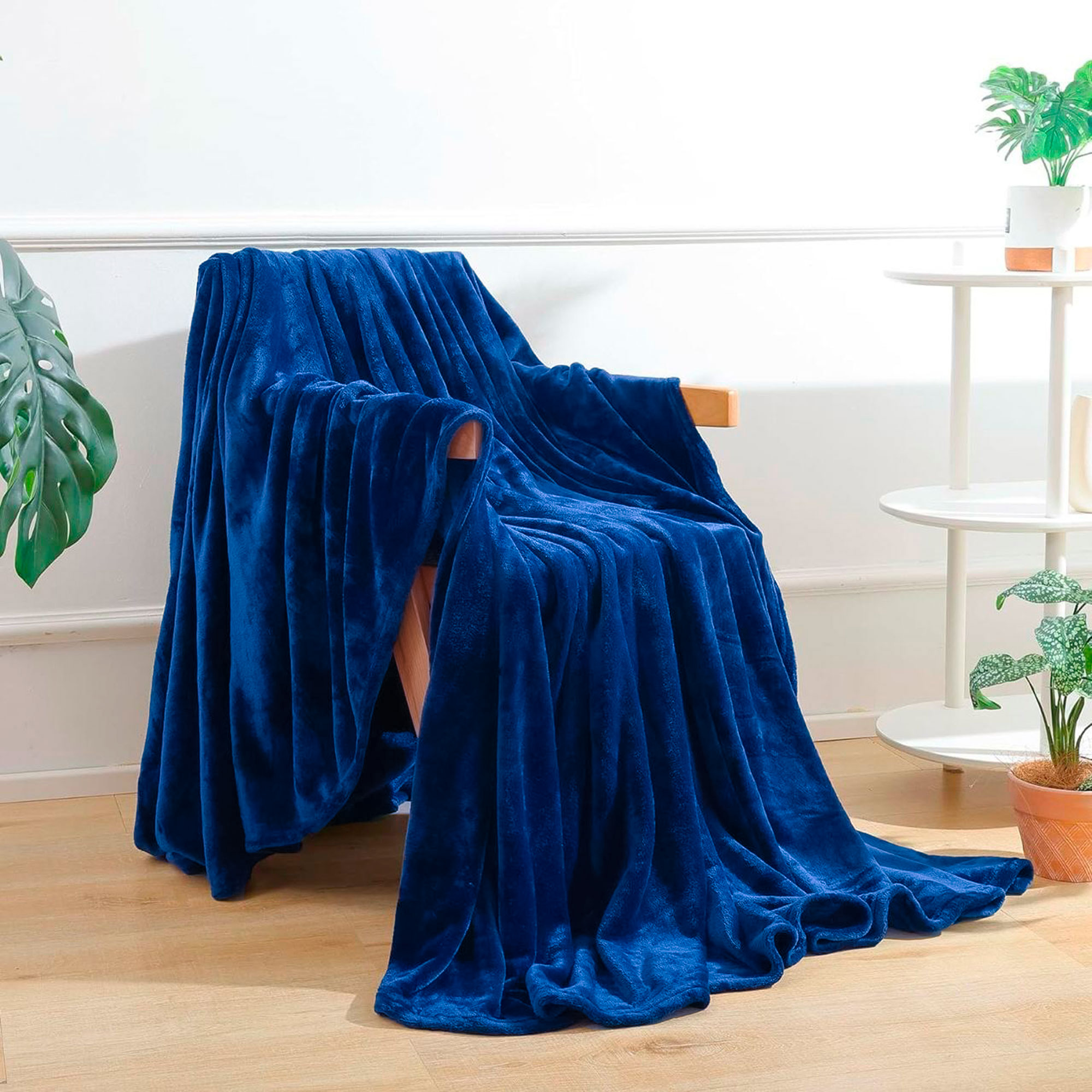 Плед полуторний Love You фліс синій 150х200 см (8173) - Фото 1