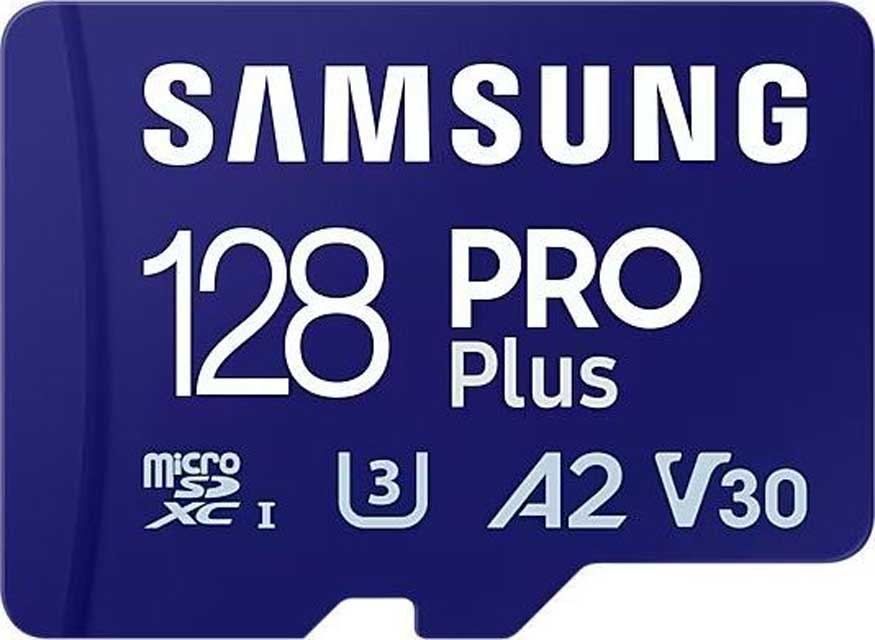 Карта памяти Samsung PRO Plus microSDXC 128GB UHS-I U3 V30 A2 + SD адаптер (MB-MD128SA/EU) - Фото 1