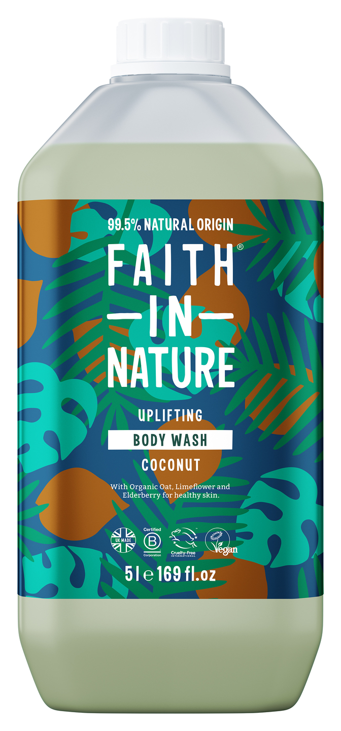 Гель для душу Faith In Nature з кокосом 5 л (6.60350) - Фото 1