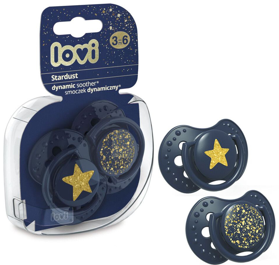 Симметричная пустышка Lovi Stardust 3-6 мес 2 шт. синяя (22/893_blue) - Фото 1