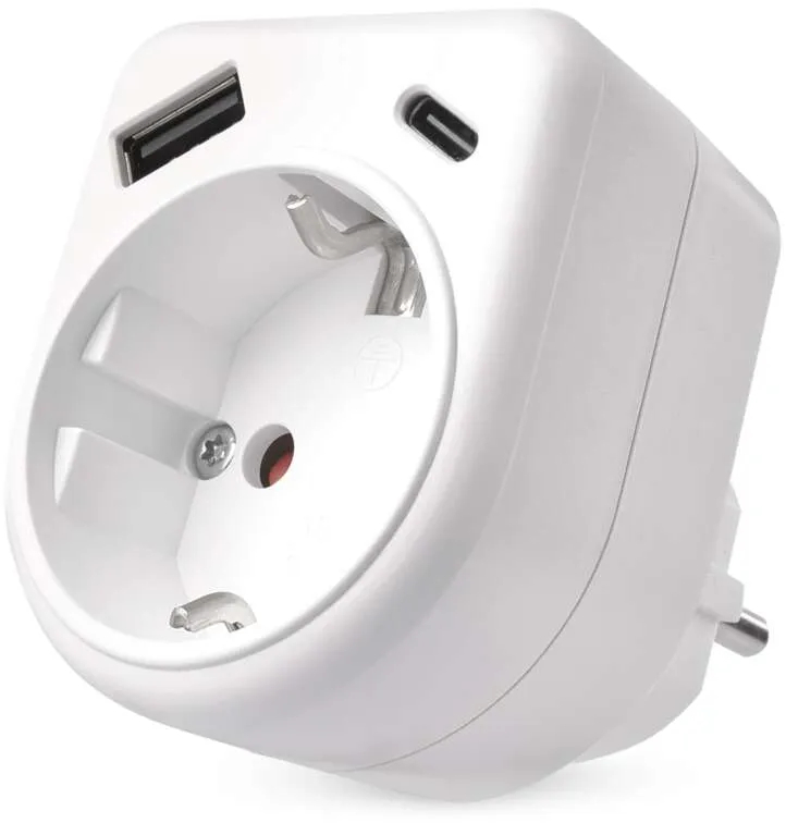 Мережевий зарядний пристрій EMOS P0075 з 1xUSB-A 1xUSB-C - Фото 1