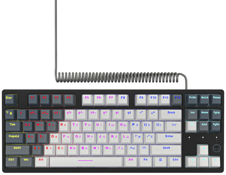 Клавиатура проводная игровая Lorgar Azar 514TKL EN/UA Mechanical RGB White (LRG-GK514TKL-WH-UA) - Фото 1