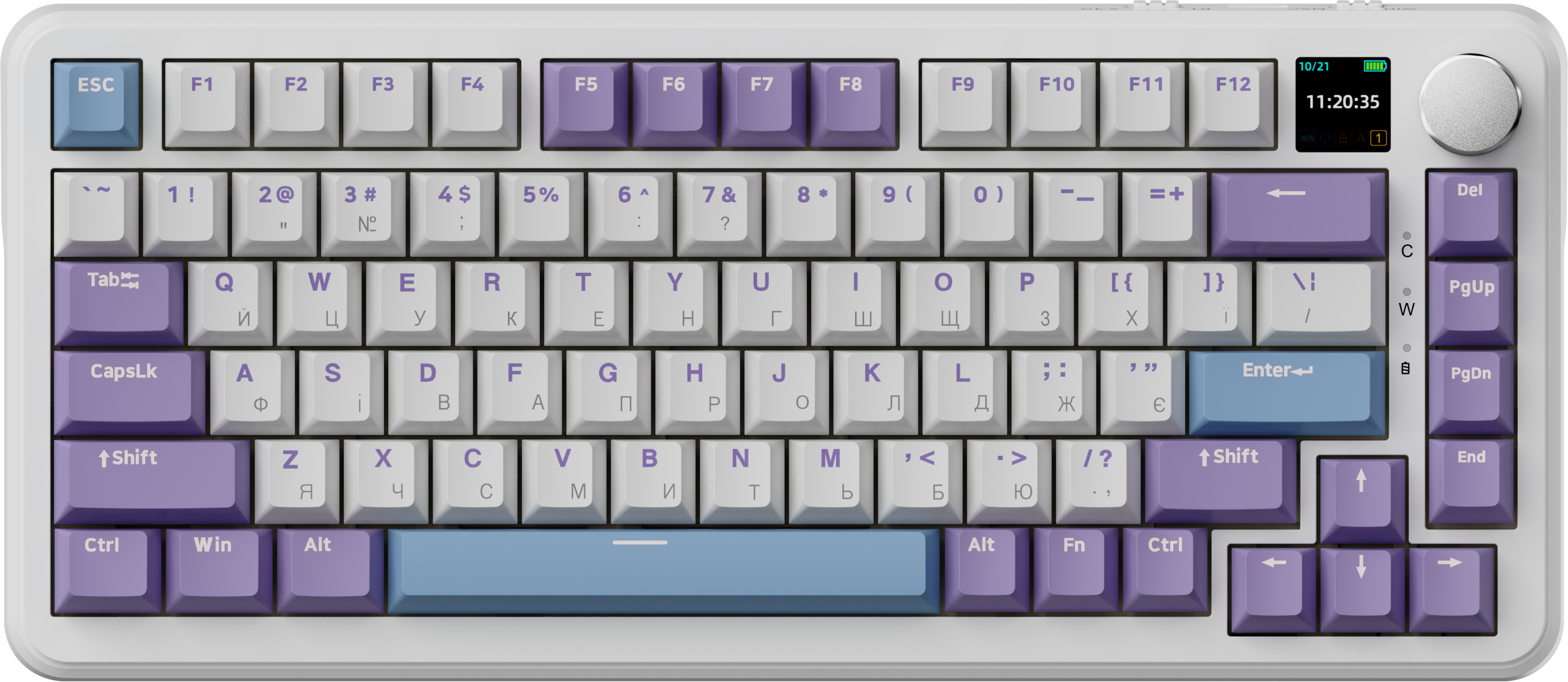 Клавиатура беспроводная игровая Ajazz AK820 MAX Magnetic switches (AK820MAX-M-PWB) - Фото 1