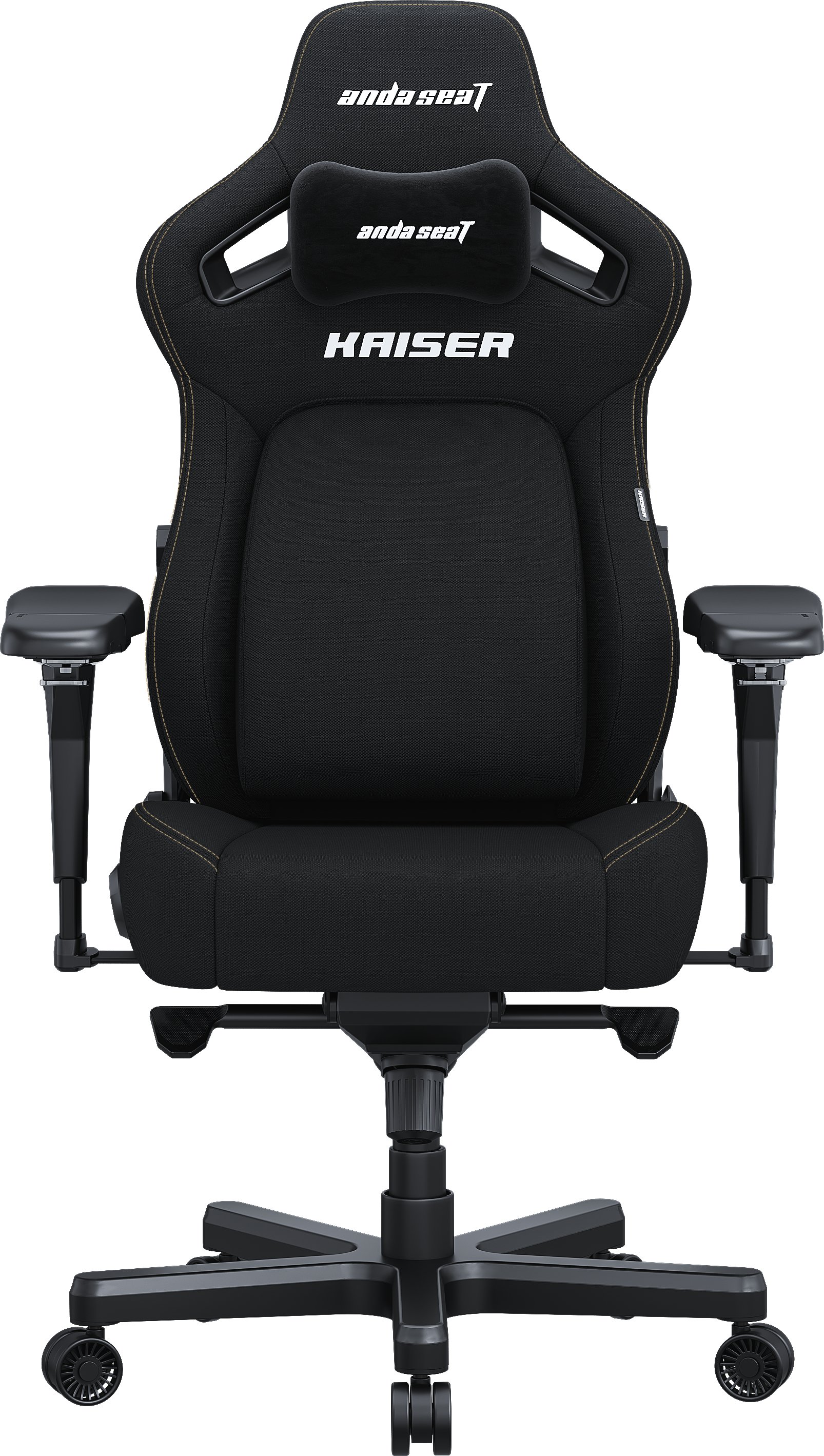 Кресло для геймеров Anda Seat Kaiser 4 Size XL Black Linen Fabric (AD12YDDC-XLL-20-B-CF) - Фото 1