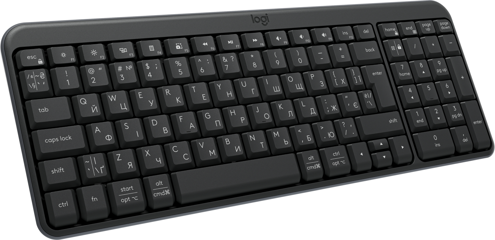 Клавиатура беспроводная Logitech K250 Wireless Keyboard Graphite UKR (920-013822) - Фото 1