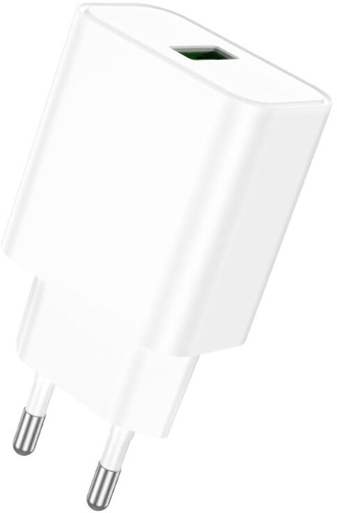 Сетевое зарядное устройство BOROFONE BA72A Spring single port QC3.0 charger White (6974443388558) - Фото 1