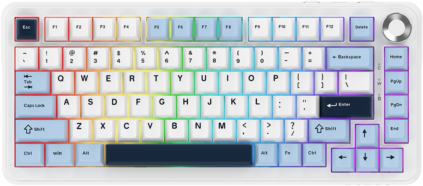 Клавіатура бездротова ігрова Ajazz AK820 MAX PLUS (AK820MAX-DD-BWD) - Фото 1