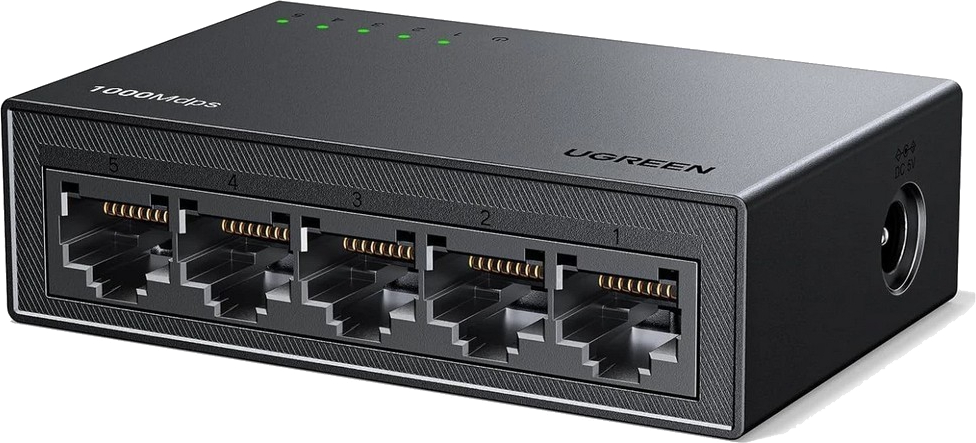 Купить Коммутатор локальной сети (Switch) UGREEN CM833 5-Port Black (35492EU) - Фото 1 Коммутатор локальной сети (Switch) UGREEN CM833 5-Port Black (35492EU) - Фото 1