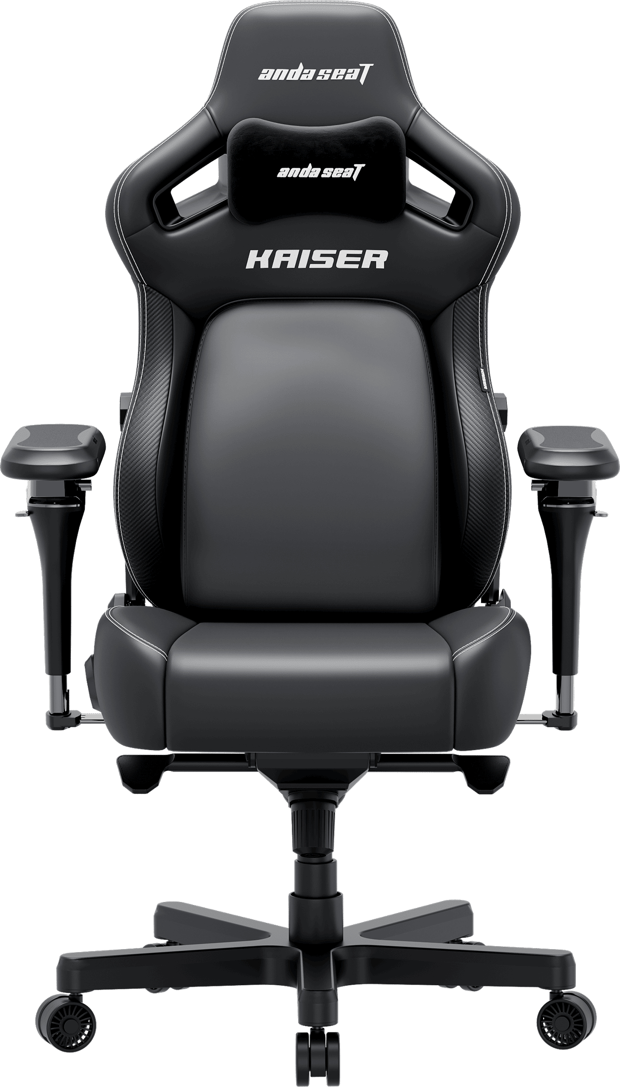 Кресло для геймеров Anda Seat Kaiser 4 V2 Size XL Black PVC (AD12YDDC-XLL-20-B-PV/C-03) - Фото 1