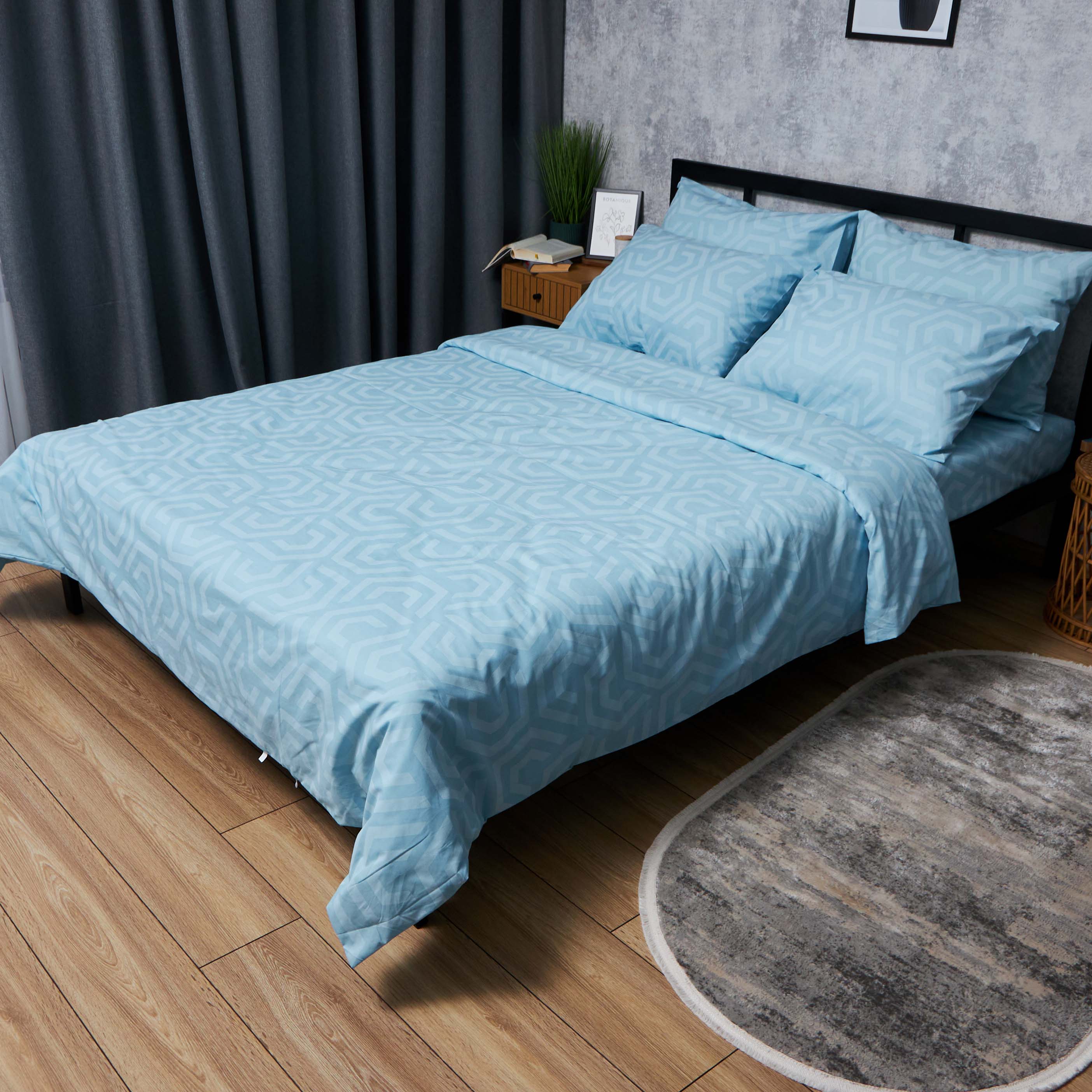 Комплект постельного белья Moon&Star Бязь Gold Люкс Arctic Glow 160х220х2 нав. 4х70х70 (MS-820005879) - Фото 1