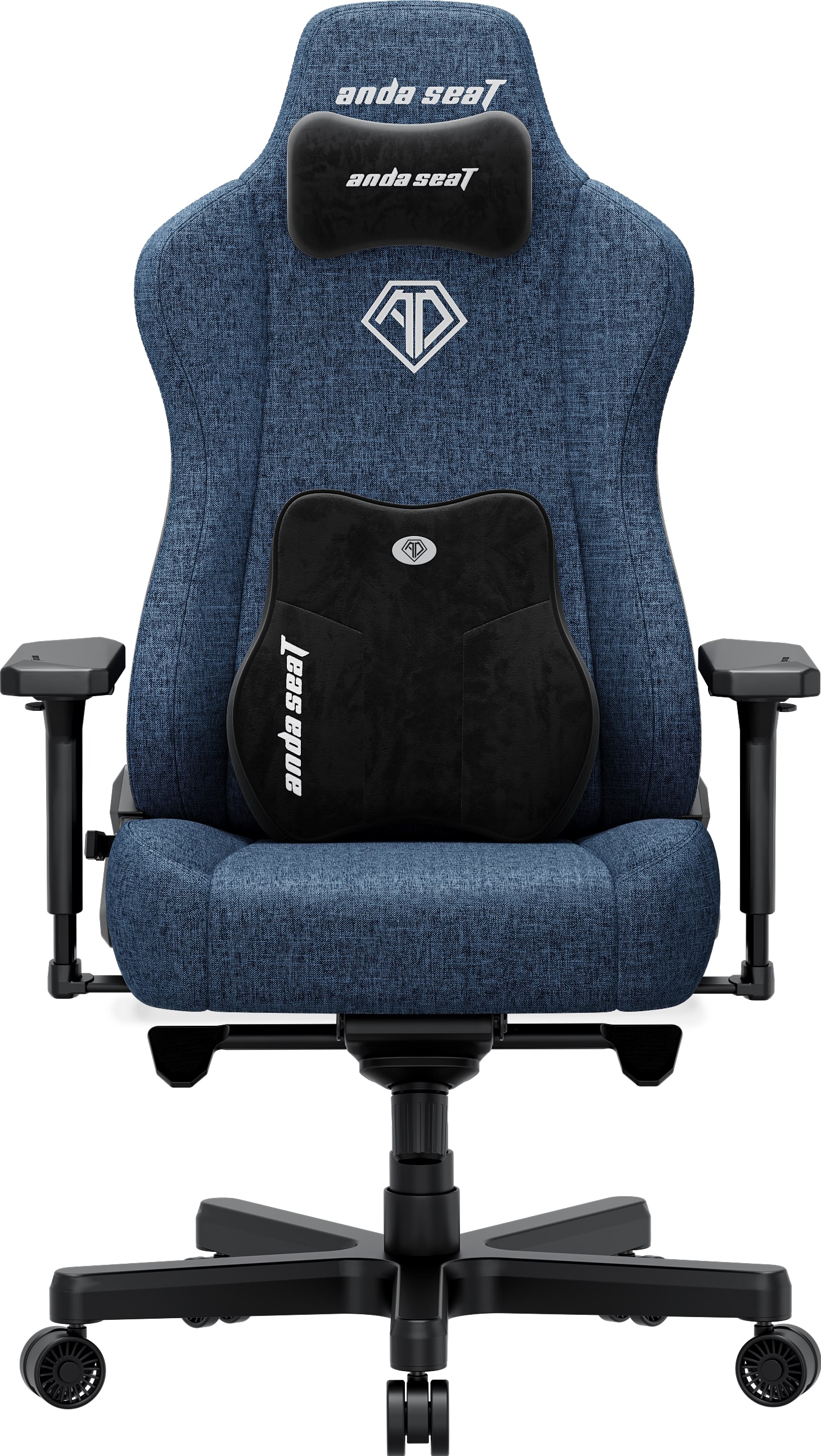 Кресло для геймеров Anda Seat Kaiser 3E XL Dark Blue Fabric (AD23YC-XL-09-S-CF-S01) - Фото 1